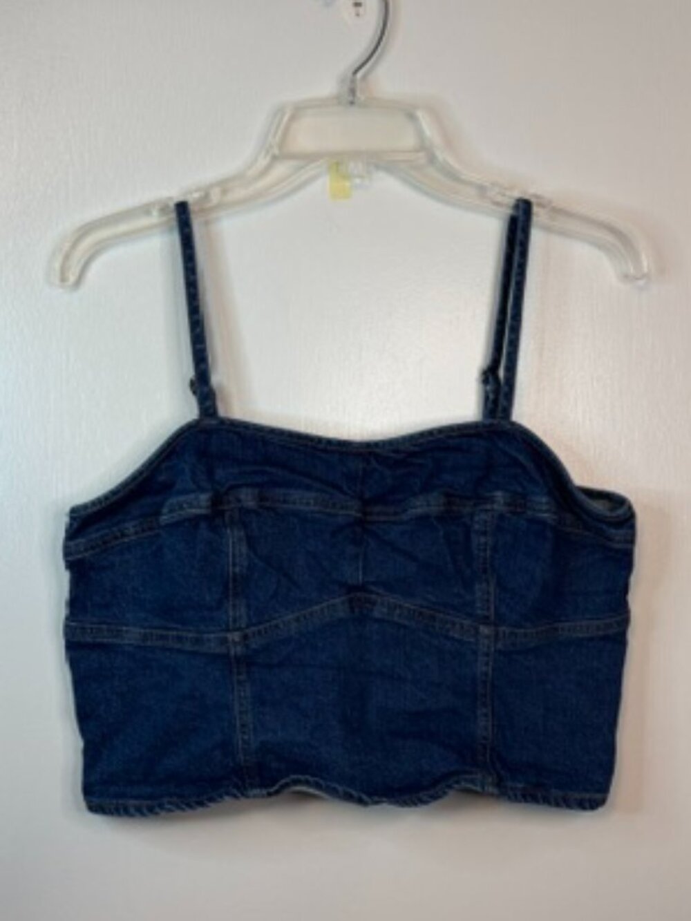 universal threads denim style strap crop top